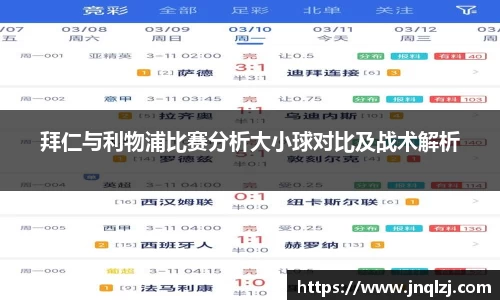 拜仁与利物浦比赛分析大小球对比及战术解析